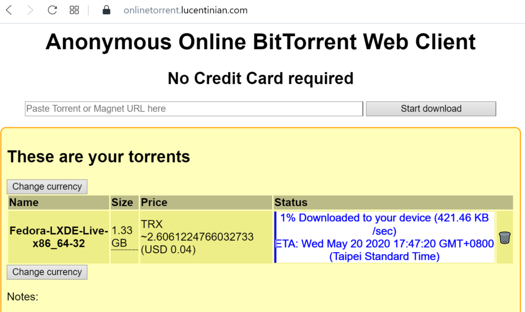 Download process starts automatically upon payment completed